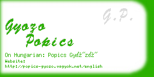 gyozo popics business card